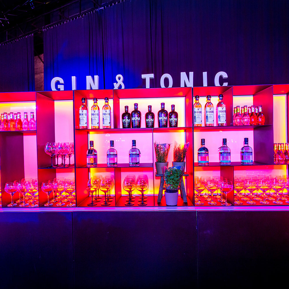 Gin & Tonic bar op het evenement van MAN