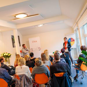sfeerfoto tijdens het evenement van Qlick