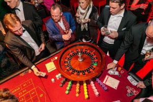 Bedrijfsevenement met casino-thema