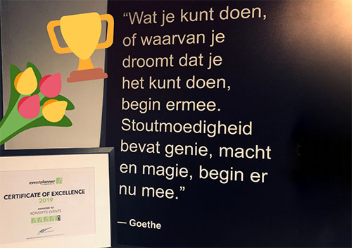 KonseptS ontvangt Certificate of Excellence 2019